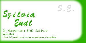 szilvia endl business card